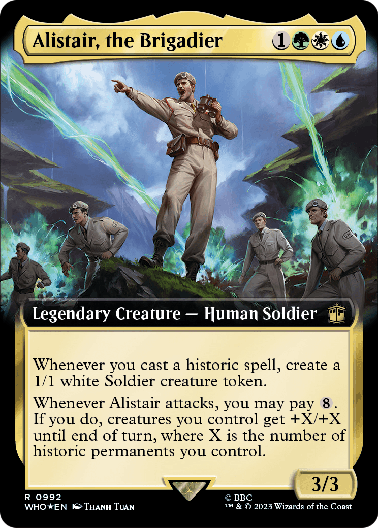 Alistair, the Brigadier (Extended Art) (Surge Foil) (WHO-992) [Doctor Who] Foil