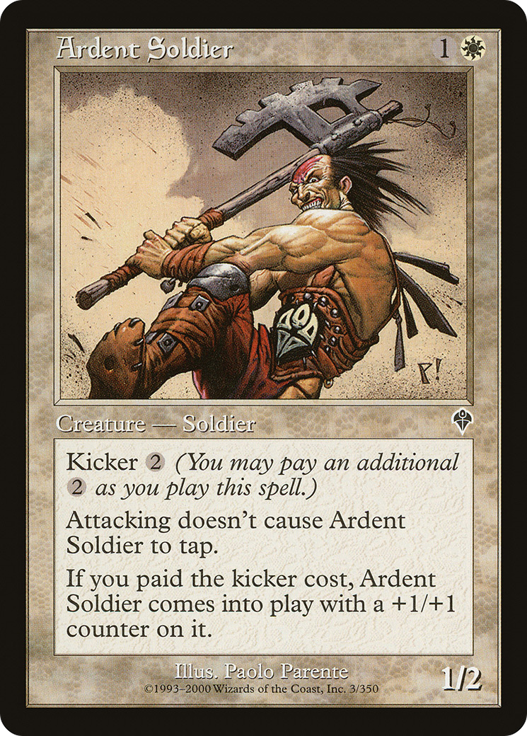 Ardent Soldier (INV-003) [Invasion] Foil