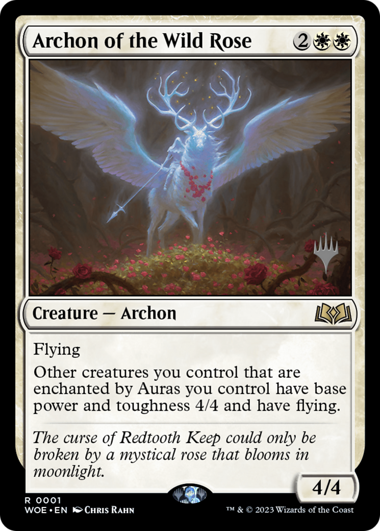 Archon of the Wild Rose (PPWOE-001) [Promo Pack: Wilds of Eldraine Promos] Foil