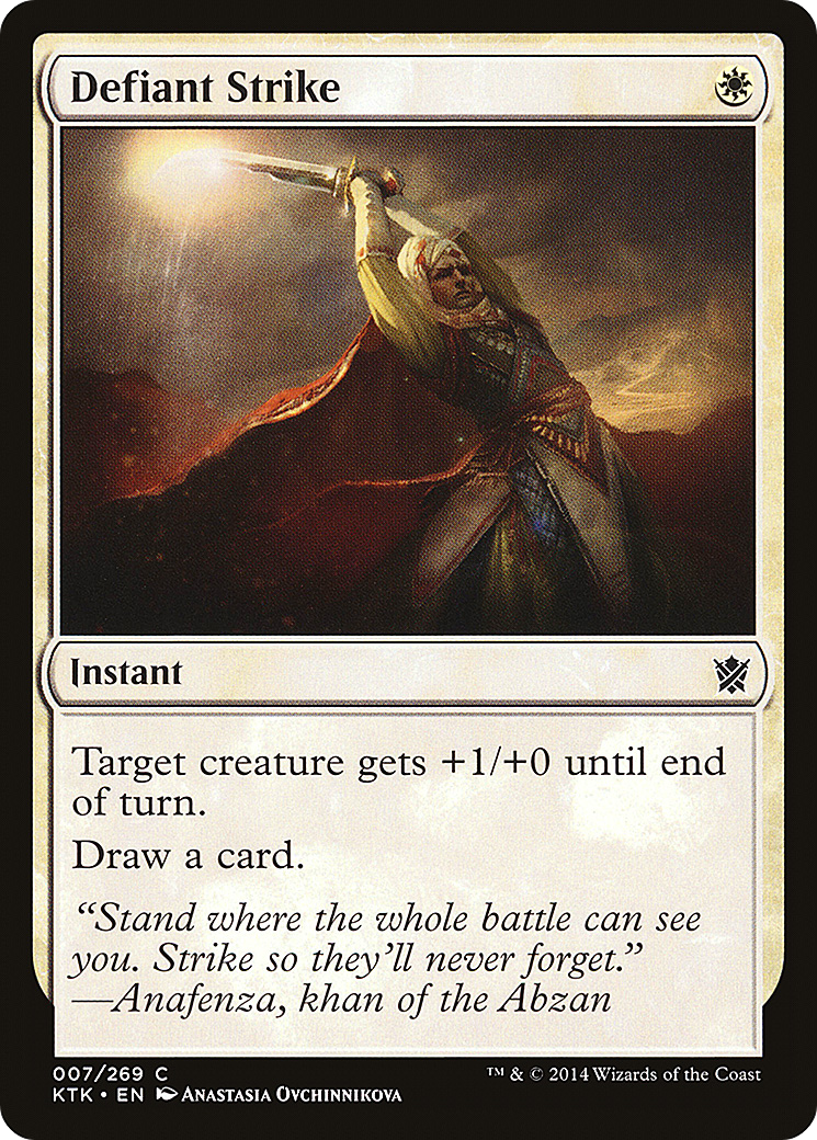 Defiant Strike (KTK-007) [Khans of Tarkir] Foil