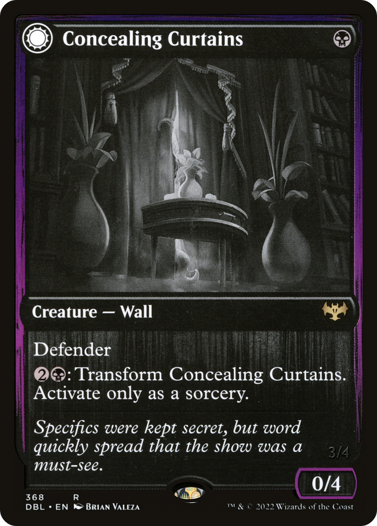 Concealing Curtains (DBL-368) [Innistrad: Double Feature] Foil