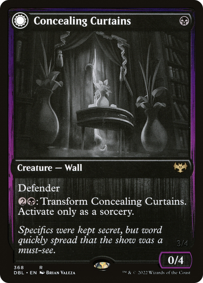 Concealing Curtains (DBL-368) [Innistrad: Double Feature] Foil