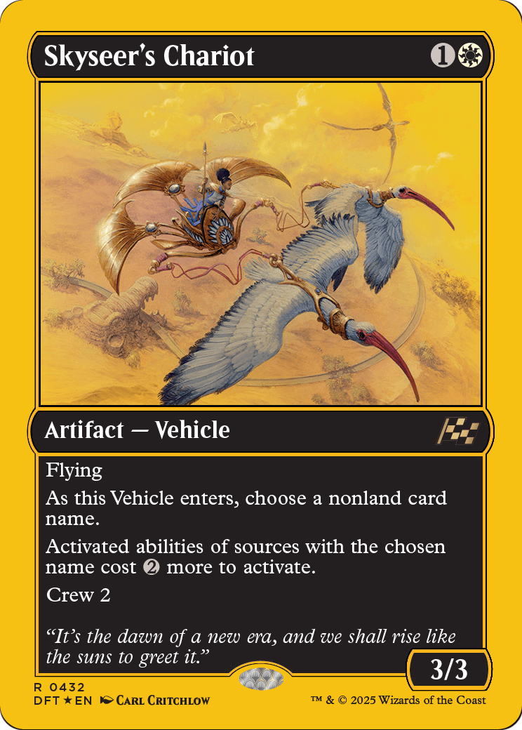 Skyseer's Chariot (First-Place Foil) (DFT-432) [Aetherdrift] Foil
