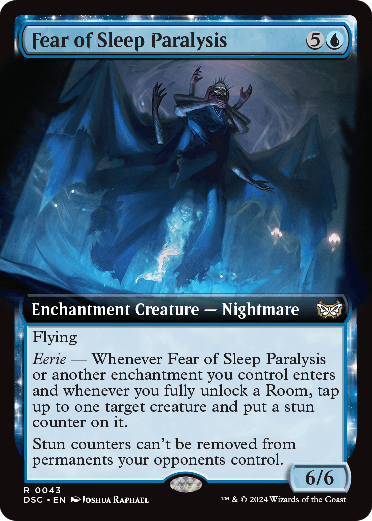 Fear of Sleep Paralysis (Extended Art) (DSC-043) [Duskmourn: House of Horror Commander]