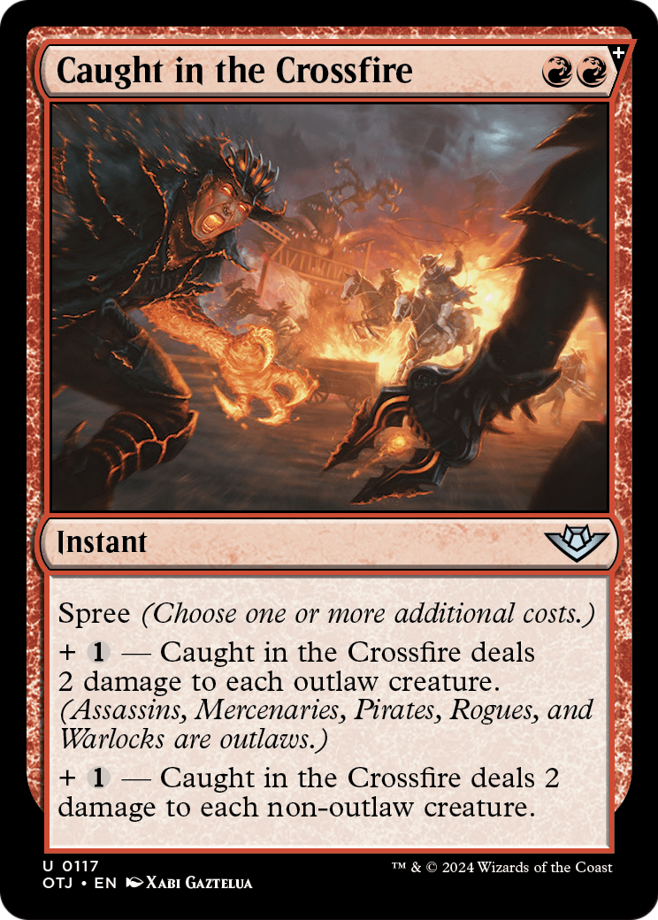 Caught in the Crossfire (OTJ-117) [Outlaws of Thunder Junction] Foil