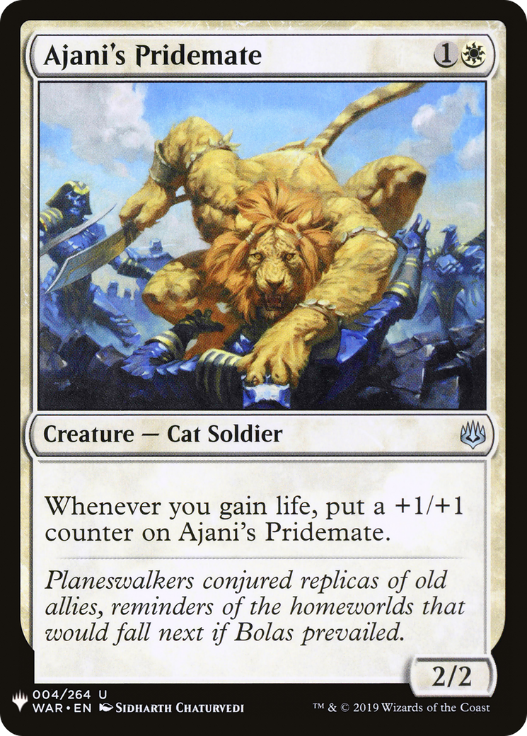 Ajani's Pridemate (LIST-WAR-4) [The List]