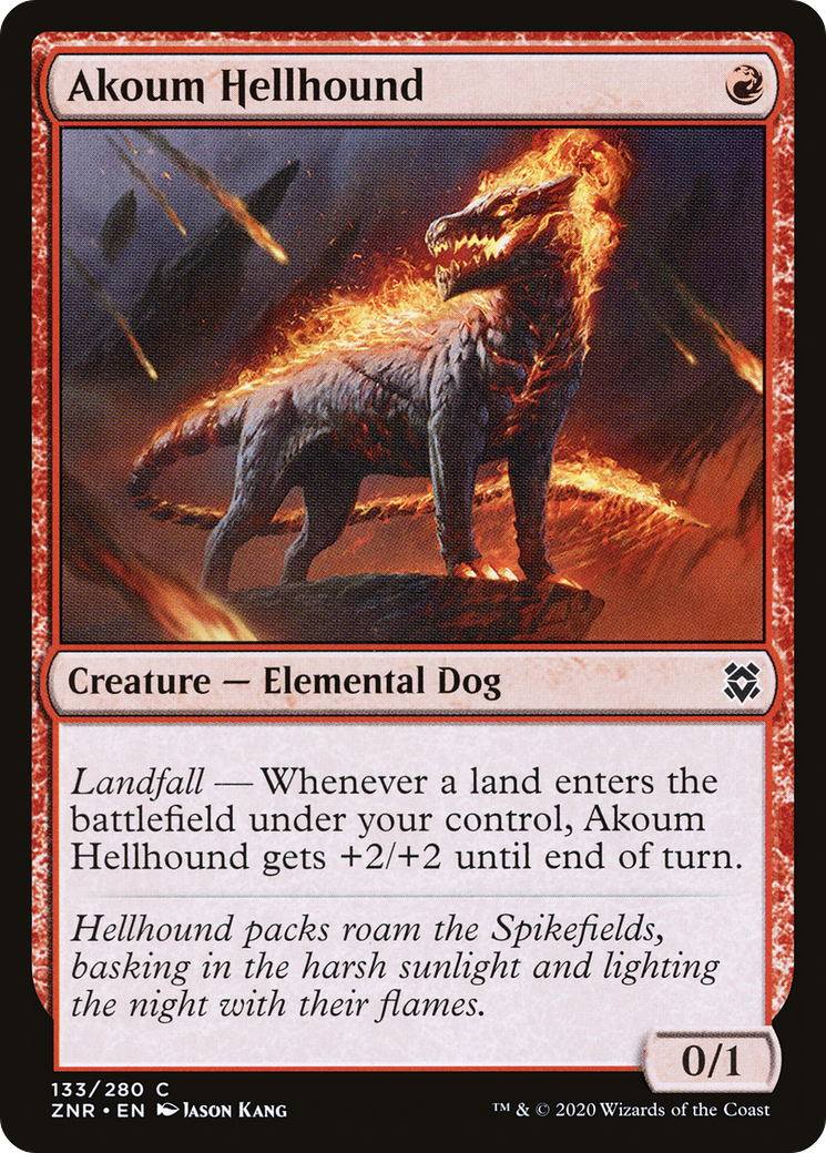 Akoum Hellhound (ZNR-133) [Zendikar Rising]