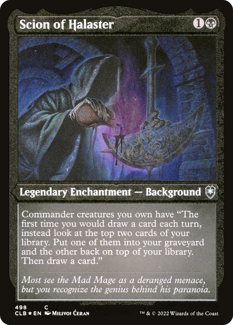 Scion of Halaster (CLB-498) [Commander Legends: Battle for Baldur's Gate] Foil