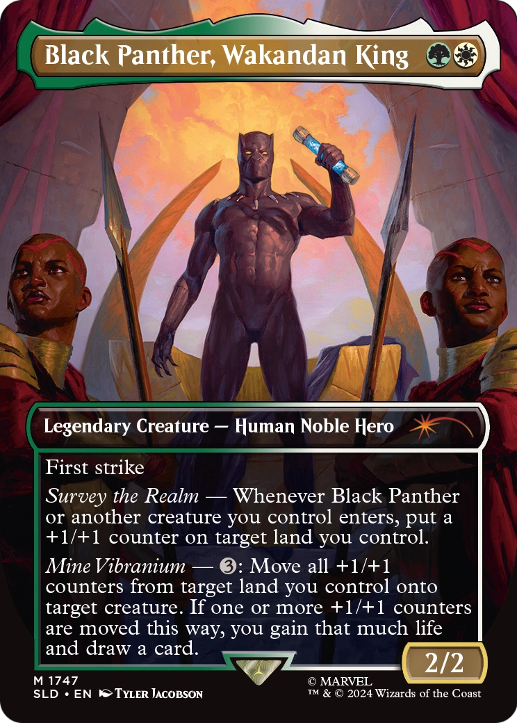 Black Panther, Wakandan King (SLD-1747) (Borderless) [Secret Lair Drop]