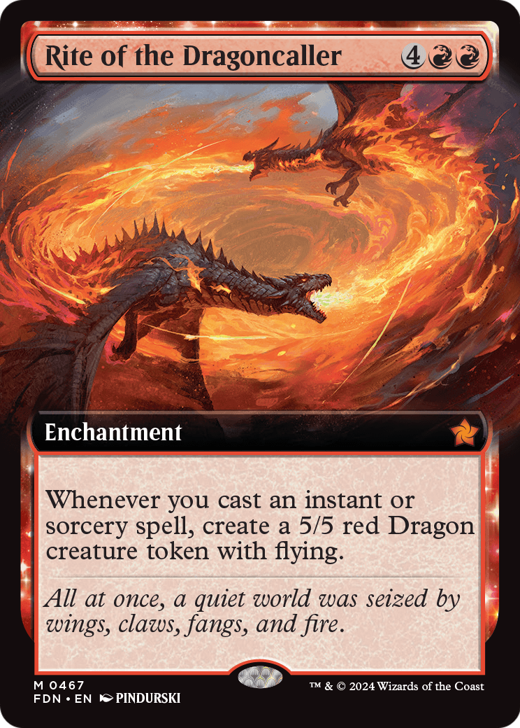 Rite of the Dragoncaller (Extended Art) (FDN-467) [Foundations] Foil