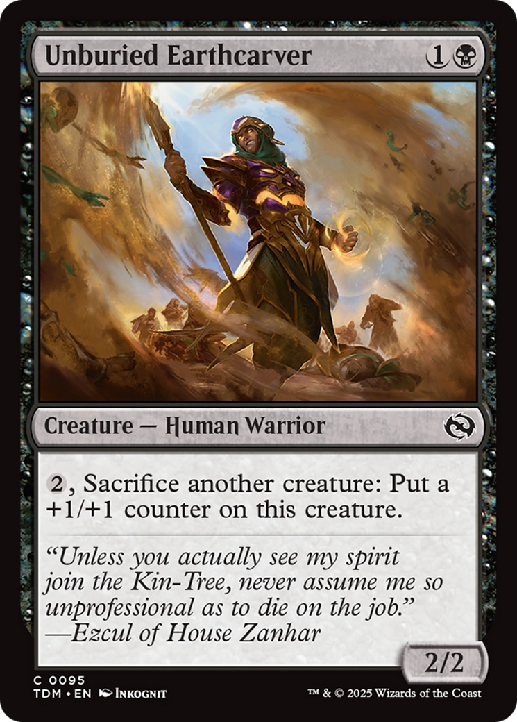 Unburied Earthcarver (TDM-095) [Tarkir: Dragonstorm] Foil