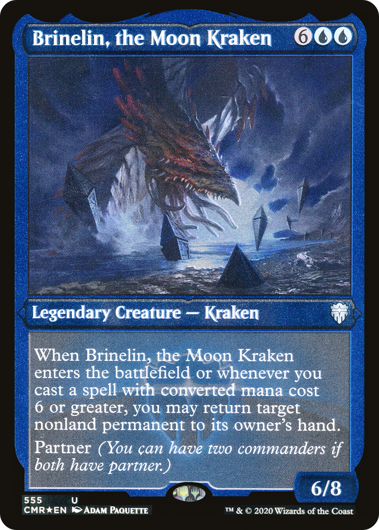 Brinelin, the Moon Kraken (Foil Etched) (CMR-555) [Commander Legends] Foil