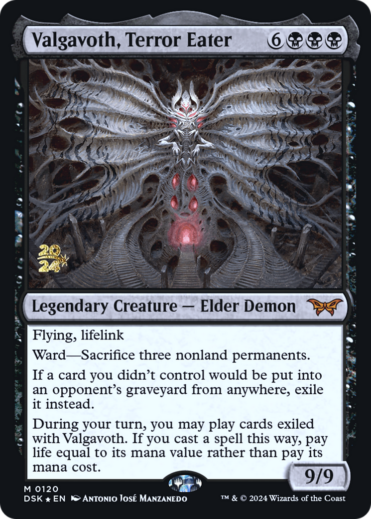 Valgavoth, Terror Eater (PRE-120) [Duskmourn: House of Horror Promos] Foil