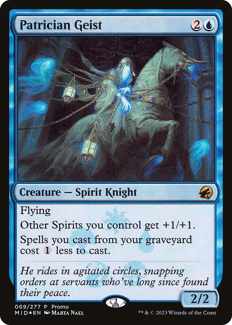 Patrician Geist (MEDIA-069) [Innistrad: Midnight Hunt Promos] Foil