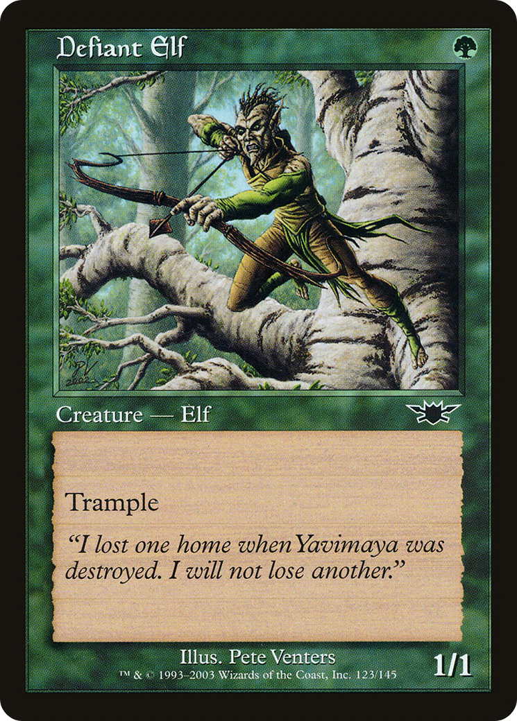 Defiant Elf (LGN-123) [Legions] Foil
