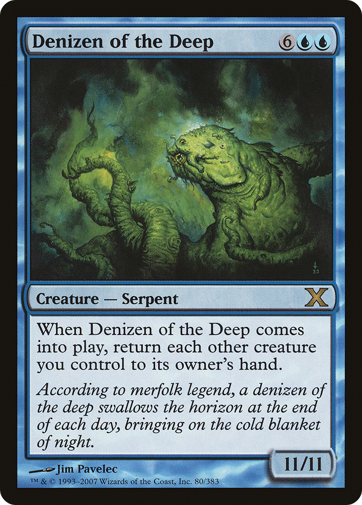 Denizen of the Deep (10E-080) [Tenth Edition] Foil