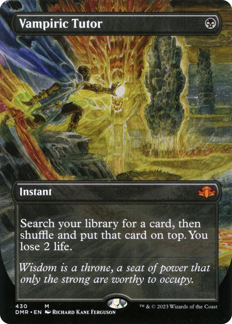 Vampiric Tutor (Borderless) (DMR-430) [Dominaria Remastered]