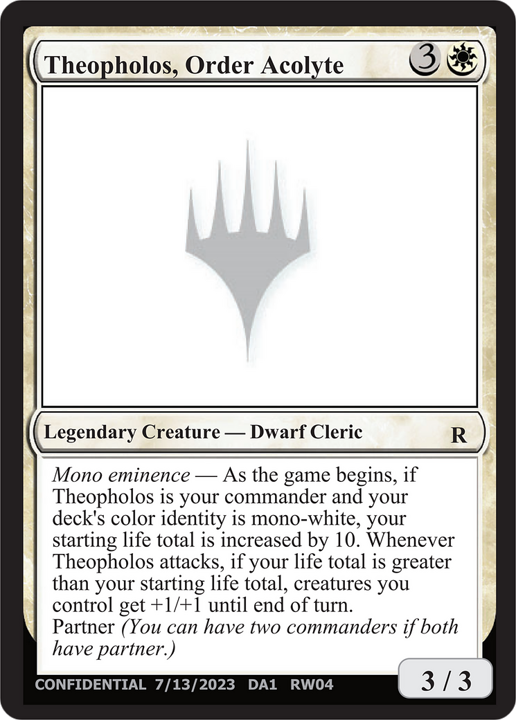Theopholos, Order Acolyte (UNK-RW04E) [Unknown Event]
