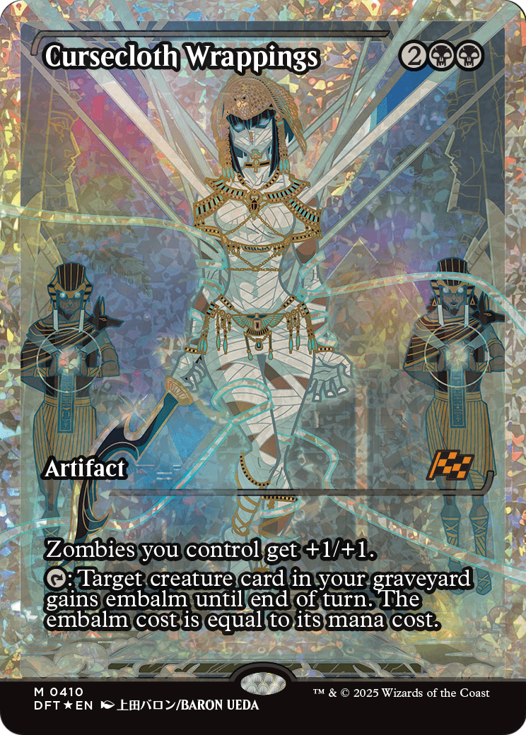 Cursecloth Wrappings (Showcase) (Fracture Foil) (DFT-410) [Aetherdrift] Foil