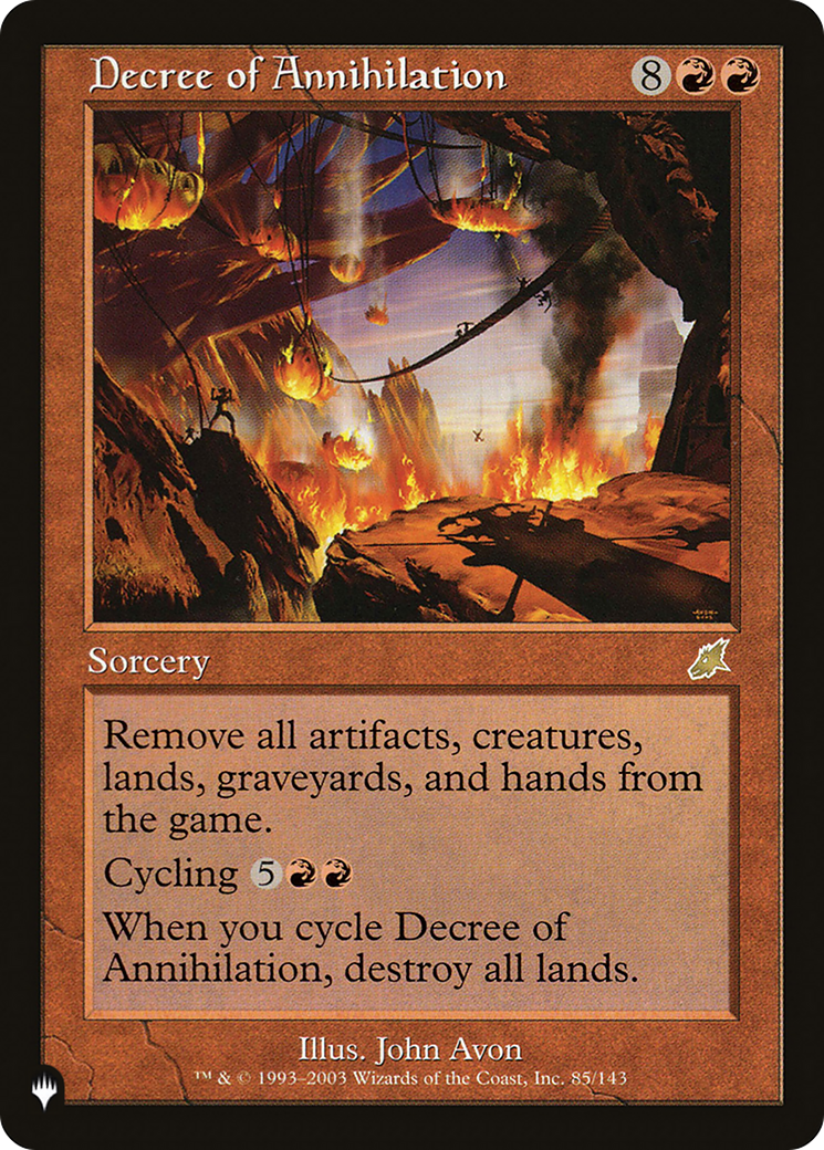 Decree of Annihilation (LIST-SCG-85) [The List]
