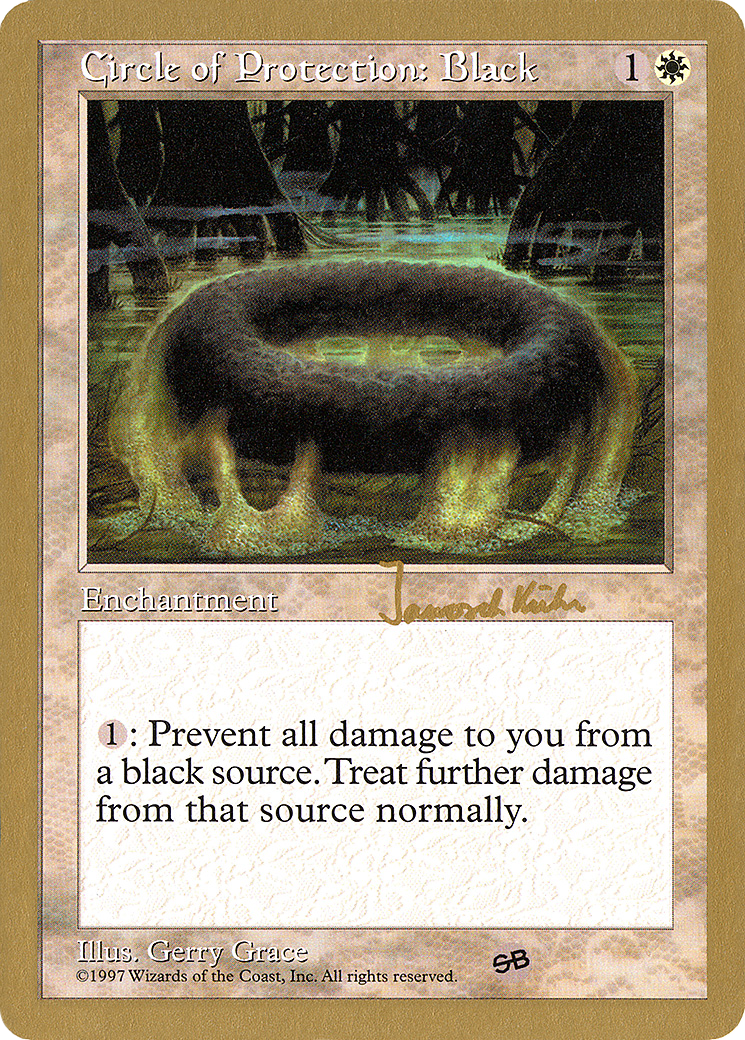 Circle of Protection: Black - 1997 Janosch Kuhn (5ED) (SB) [World Championship Decks 1997]