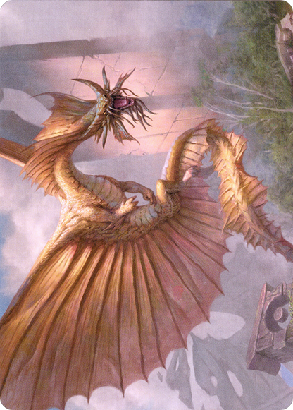Ancient Gold Dragon // Ancient Gold Dragon (ACLB-028) (Borderless) [Battle for Baldur's Gate Art Series]