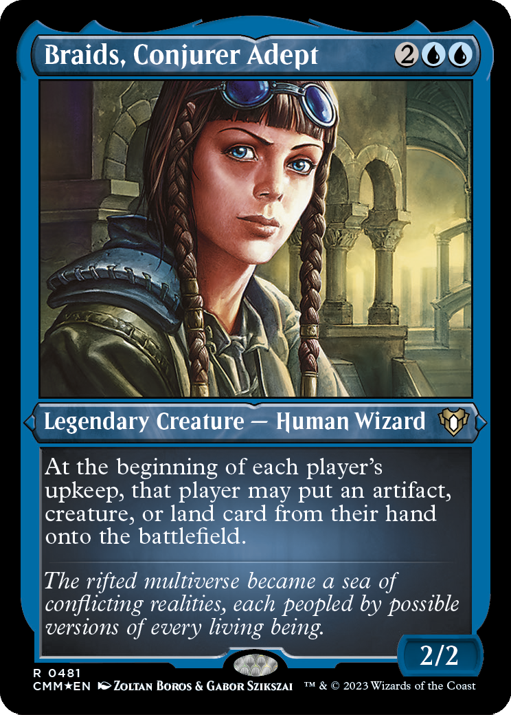 Braids, Conjurer Adept (Foil Etched) (CMM-481) [Commander Masters] Foil