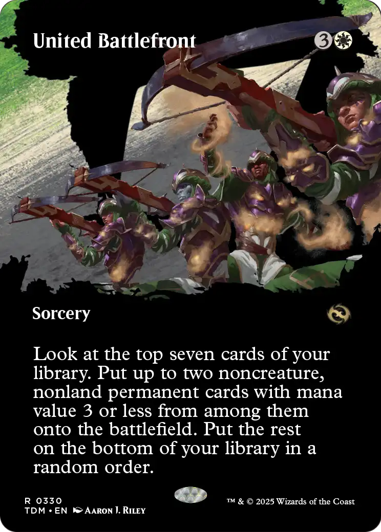 United Battlefront (Borderless) (TDM-330) (Showcase) [Tarkir: Dragonstorm] Foil