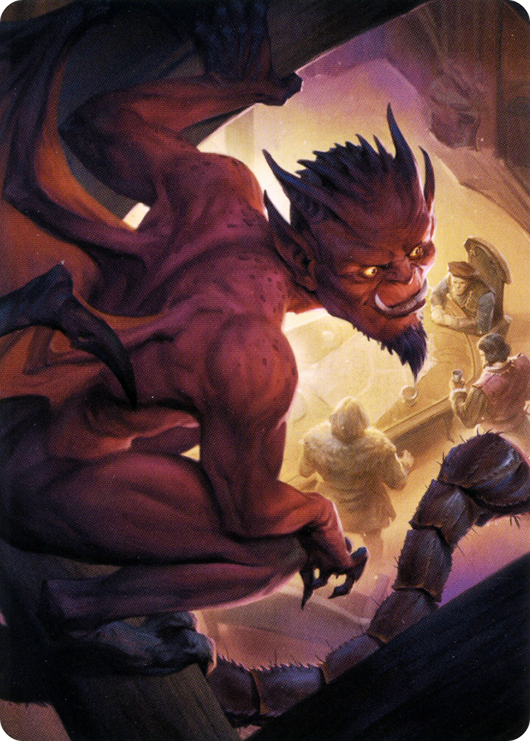 Nefarious Imp // Nefarious Imp (ACLB-019) (Borderless) [Battle for Baldur's Gate Art Series] Foil