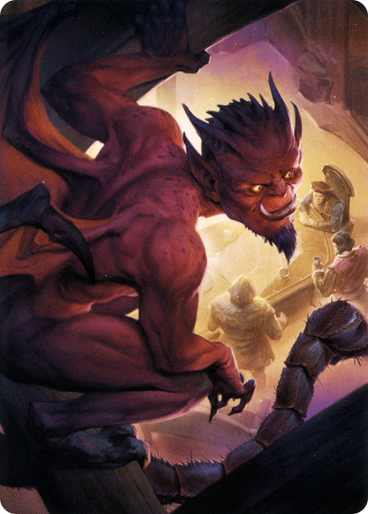 Nefarious Imp // Nefarious Imp (ACLB-019) (Borderless) [Battle for Baldur's Gate Art Series] Foil