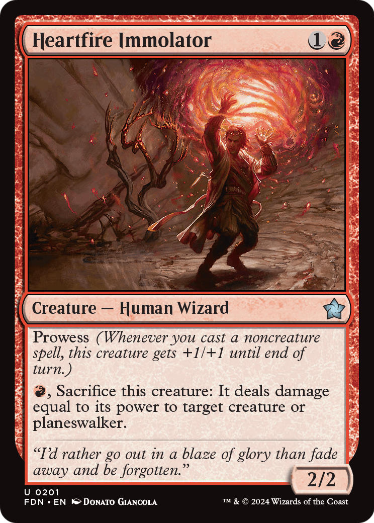 Heartfire Immolator (FDN-201) [Foundations] Foil
