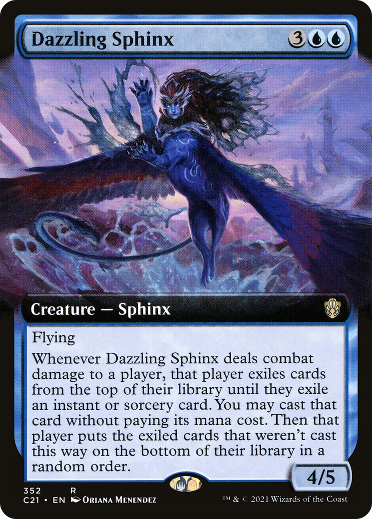 Dazzling Sphinx (Extended Art) (C21-352) [Commander 2021]