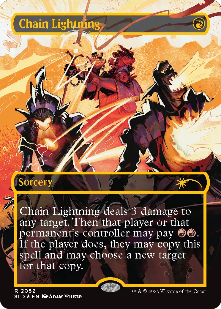 Chain Lightning (SLD-2052) (Borderless) [Secret Lair Drop] Foil
