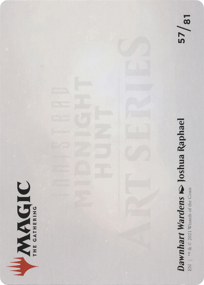 Dawnhart Wardens // Dawnhart Wardens (AMID-057) (Borderless) [Midnight Hunt Art Series] Foil