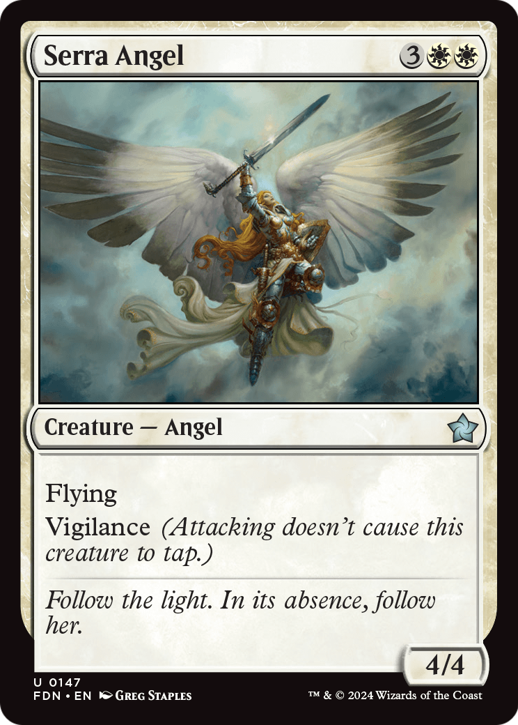 Serra Angel (FDN-147) [Foundations] Foil