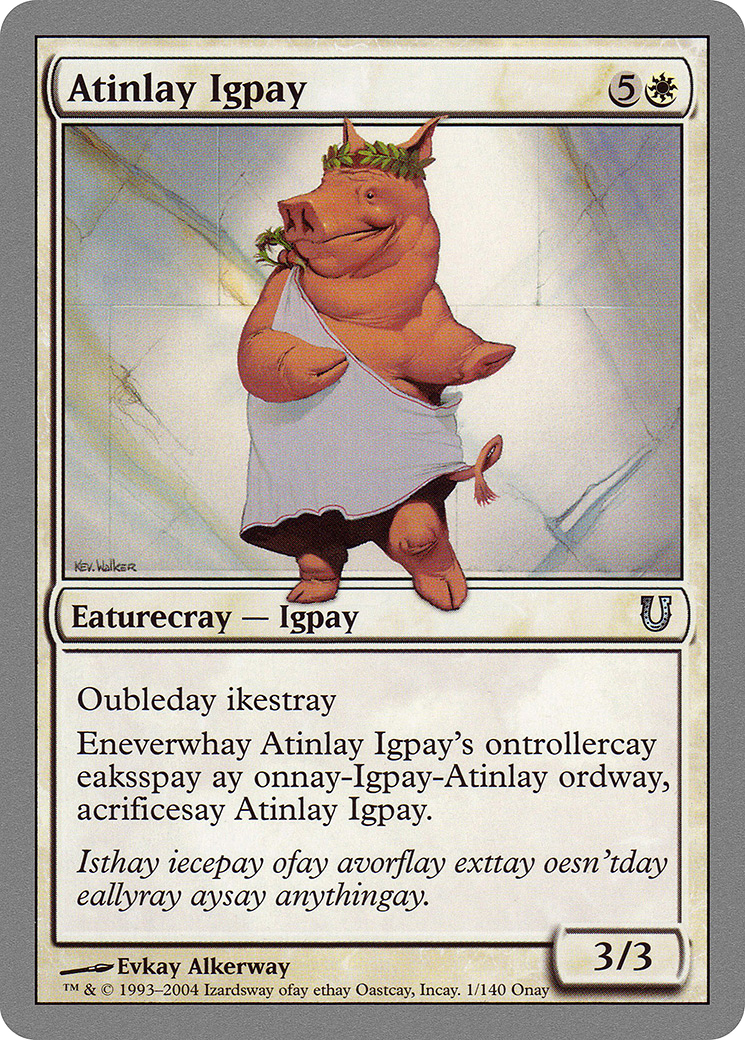 Atinlay Igpay (UNH-001) [Unhinged] Foil