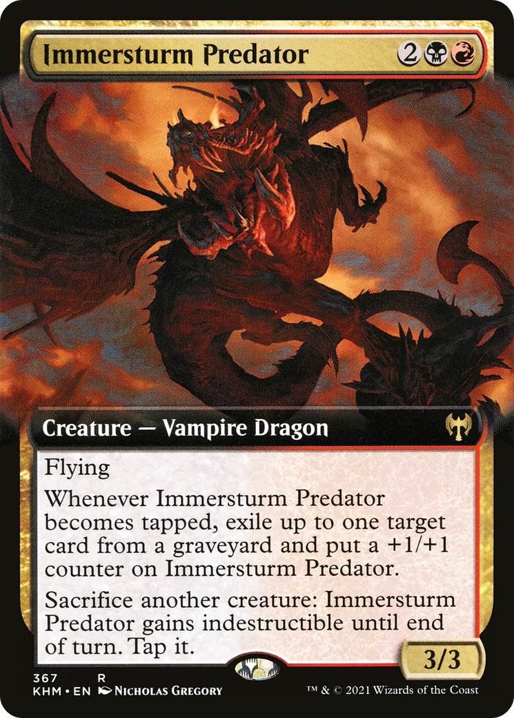 Immersturm Predator (Extended Art) (KHM-367) [Kaldheim]