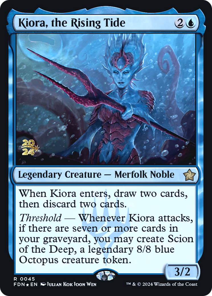 Kiora, the Rising Tide (PRE-045) [Foundations Promos] Foil