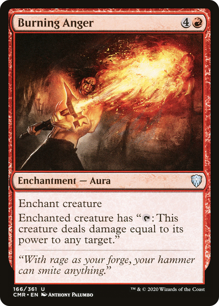 Burning Anger (CMR-166) [Commander Legends] Foil