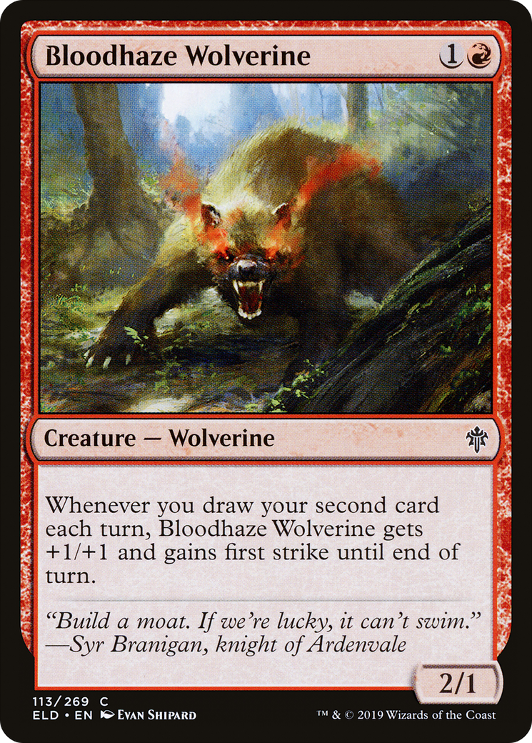 Bloodhaze Wolverine (ELD-113) [Throne of Eldraine]