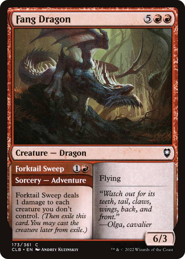 Fang Dragon (CLB-173) [Commander Legends: Battle for Baldur's Gate] Foil
