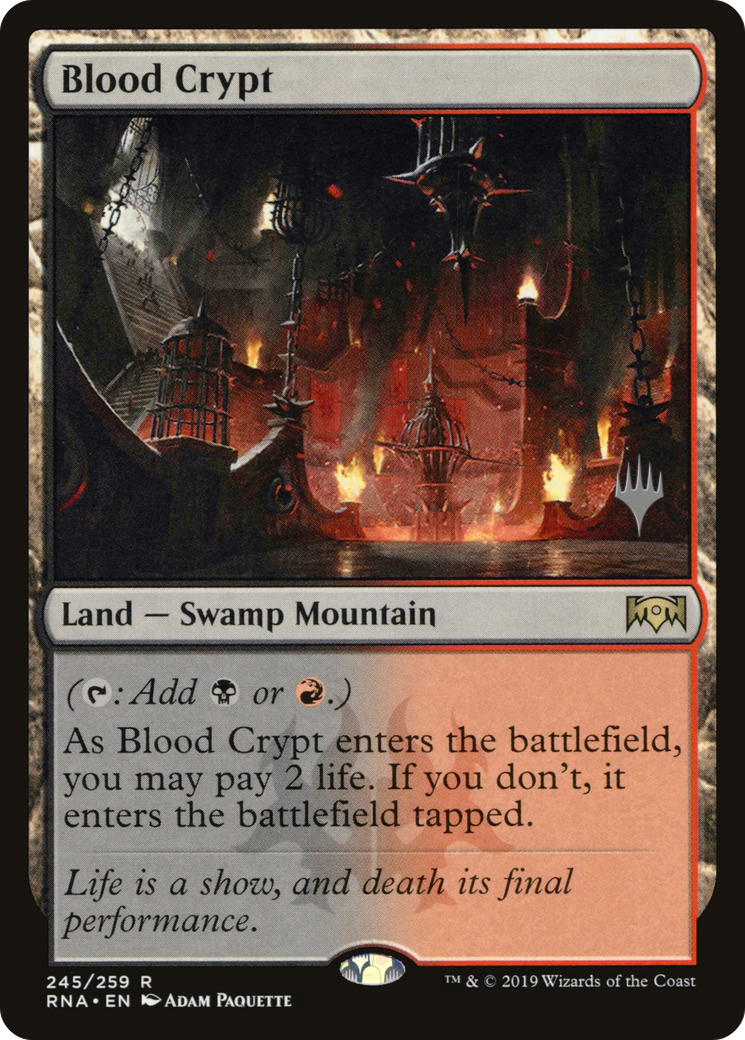 Blood Crypt (PPELD-245P) [Promo Pack: Ravnica Allegiance Promos] Foil