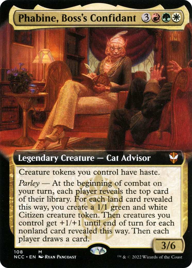 Phabine, Boss's Confidant (Extended Art) (NCC-108) [New Capenna Commander]