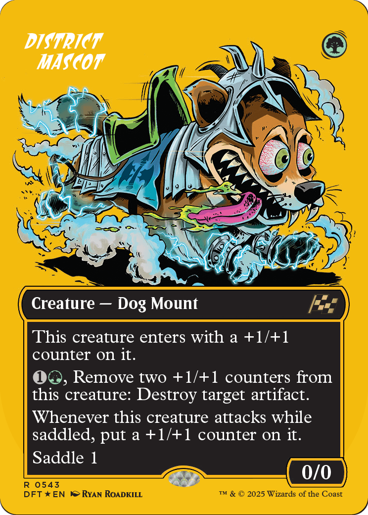 District Mascot (Borderless) (First-Place Foil) (DFT-543) [Aetherdrift] Foil