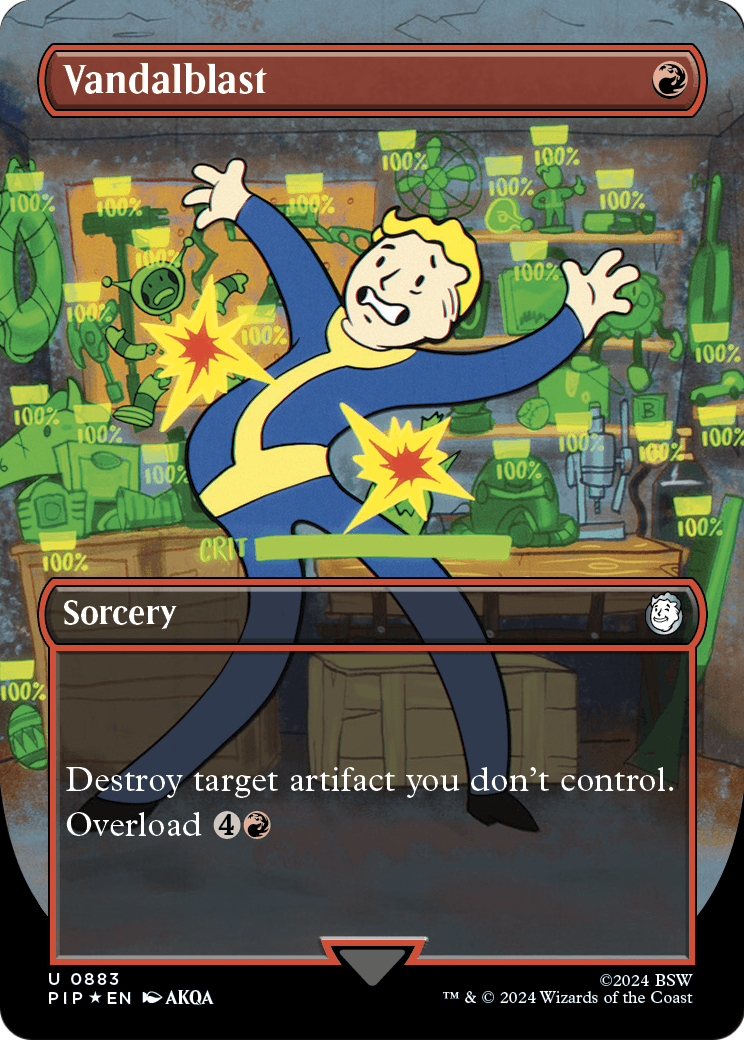 Vandalblast (Borderless) (Surge Foil) (PIP-883) [Fallout] Foil