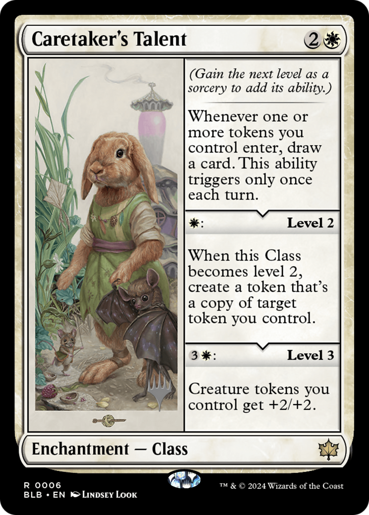 Caretaker's Talent (PPBLB-006) [Promo Pack: Bloomburrow Promos]