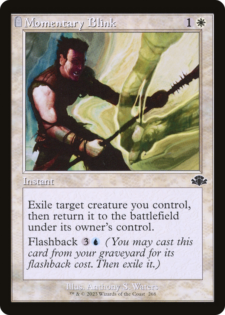 Momentary Blink (Retro Frame) (DMR-268) [Dominaria Remastered] Foil