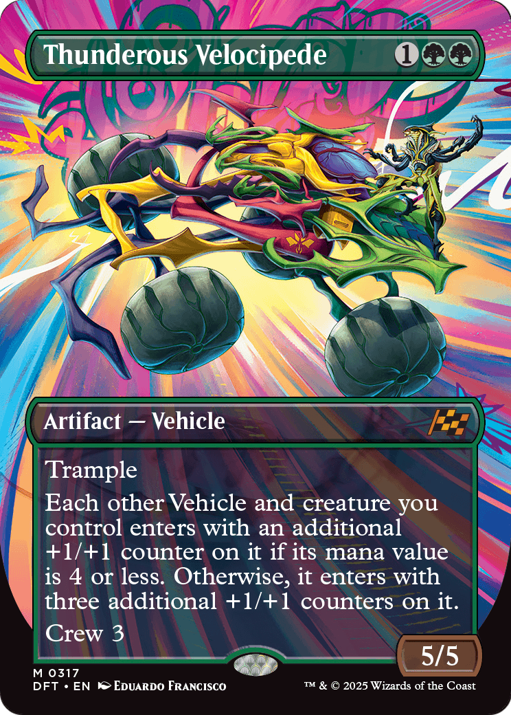 Thunderous Velocipede (Borderless) (DFT-317) [Aetherdrift] Foil