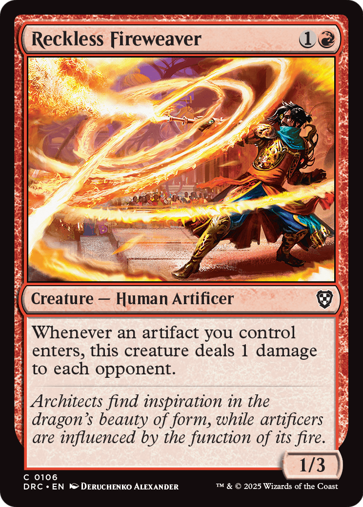 Reckless Fireweaver (DRC-106) [Commander: Aetherdrift]