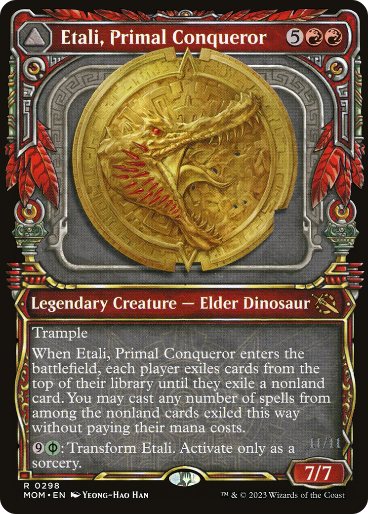 Etali, Primal Conqueror (Showcase) (MOM-298) [March of the Machine] Foil